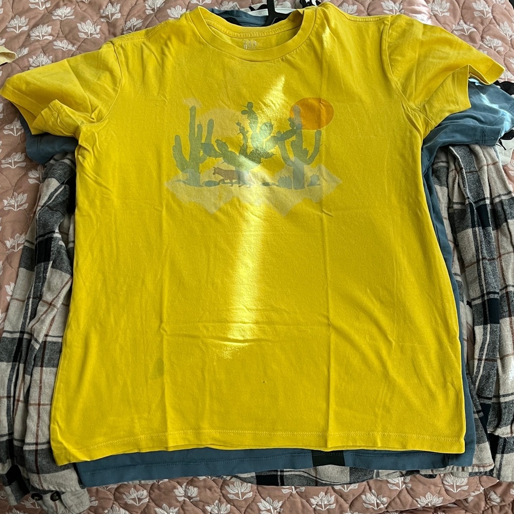 Yellow Cactus Print T-Shirt